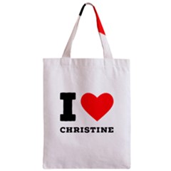 I Love Christine Zipper Classic Tote Bag by ilovewhateva