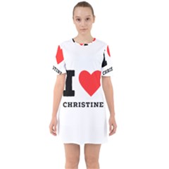 I Love Christine Sixties Short Sleeve Mini Dress by ilovewhateva