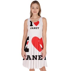 I Love Janet Knee Length Skater Dress With Pockets by ilovewhateva