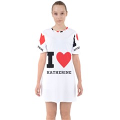 I Love Katherine Sixties Short Sleeve Mini Dress by ilovewhateva