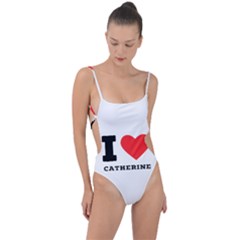 I Love Catherine Tie Strap One Piece Swimsuit by ilovewhateva