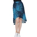 Artificial Intelligence Network Blue Art Frill Hi Low Chiffon Skirt View1