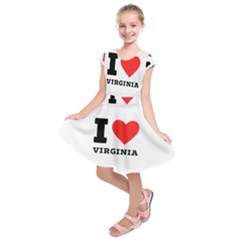 I Love Virginia Kids  Short Sleeve Dress by ilovewhateva