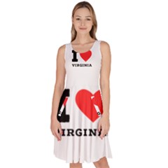 I Love Virginia Knee Length Skater Dress With Pockets by ilovewhateva