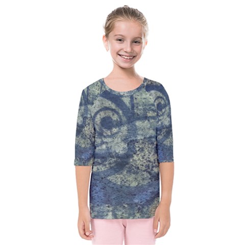 Elemental Beauty Abstract Print Kids  Quarter Sleeve Raglan Tee by dflcprintsclothing