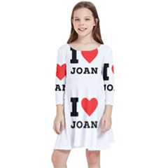 I Love Joan  Kids  Quarter Sleeve Skater Dress by ilovewhateva