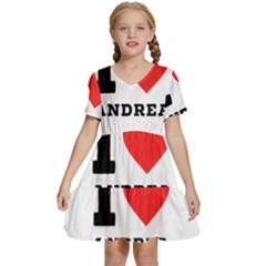 I Love Andrea Kids  Short Sleeve Tiered Mini Dress by ilovewhateva