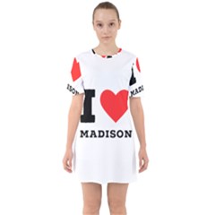 I Love Madison  Sixties Short Sleeve Mini Dress by ilovewhateva