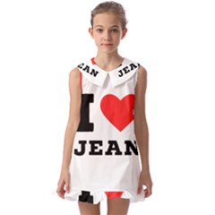 I Love Jean Kids  Pilgrim Collar Ruffle Hem Dress by ilovewhateva