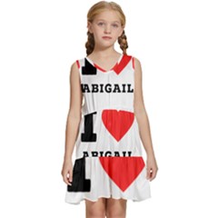 I Love Abigail  Kids  Sleeveless Tiered Mini Dress by ilovewhateva