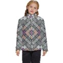 Mandala Decoration Floral Flower Kids  Puffer Bubble Jacket Coat View1