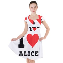 I Love Alice Cap Sleeve Midi Dress by ilovewhateva