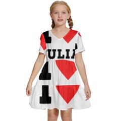 I Love Julia  Kids  Short Sleeve Tiered Mini Dress by ilovewhateva