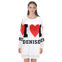 I Love Denise Long Sleeve Chiffon Shift Dress  by ilovewhateva