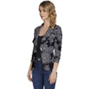 Modern Tribalism Elegance Print Women s One-Button 3/4 Sleeve Short Jacket View2