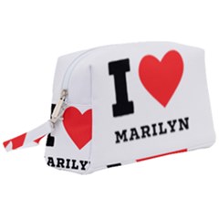 I Love Marilyn Wristlet Pouch Bag (large) by ilovewhateva