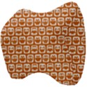 Orange And White Owl Pattern Velour Head Support Cushion View4