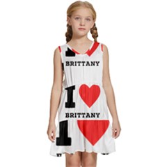 I Love Brittany Kids  Sleeveless Tiered Mini Dress by ilovewhateva