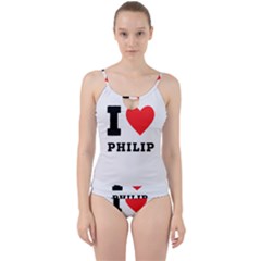 I Love Philip Cut Out Top Tankini Set by ilovewhateva