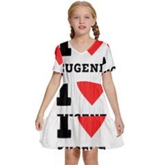 I Love Eugene Kids  Short Sleeve Tiered Mini Dress by ilovewhateva