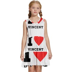 I Love Vincent  Kids  Sleeveless Tiered Mini Dress by ilovewhateva