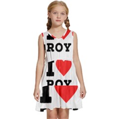 I Love Roy Kids  Sleeveless Tiered Mini Dress by ilovewhateva