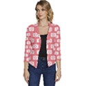 Modern Chic Vector Camera Illustration Pattern Women s Casual 3/4 Sleeve Spring Jacket View1