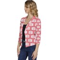 Modern Chic Vector Camera Illustration Pattern Women s Casual 3/4 Sleeve Spring Jacket View2