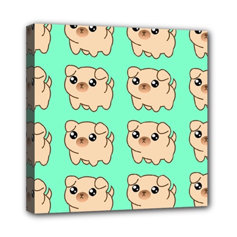 Puppy Pattern Dog Pet Mini Canvas 8  X 8  (stretched)