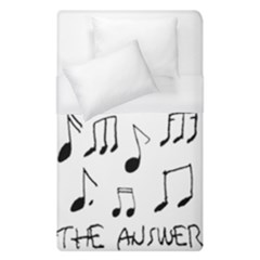 Music Is The Answer Phrase Concept Graphic Duvet Cover (single Size) by dflcprintsclothing