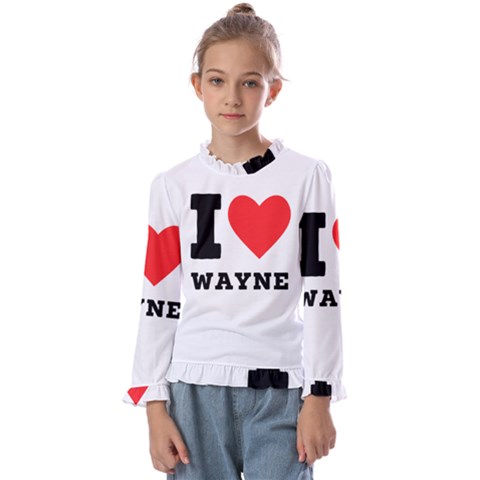 I Love Wayne Kids  Frill Detail Tee by ilovewhateva