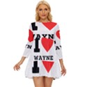 I love wayne Long Sleeve Babydoll Dress View1