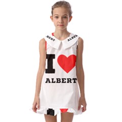 I Love Albert Kids  Pilgrim Collar Ruffle Hem Dress by ilovewhateva