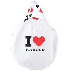 I Love Harold Giant Round Zipper Tote by ilovewhateva