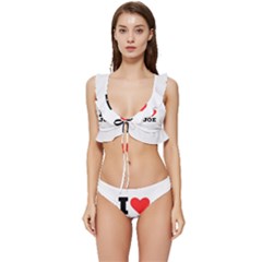 I Love Joe Low Cut Ruffle Edge Bikini Set by ilovewhateva