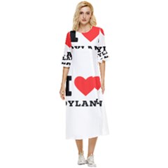 I Love Dylan  Double Cuff Midi Dress by ilovewhateva