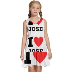 I Love Jose Kids  Sleeveless Tiered Mini Dress by ilovewhateva