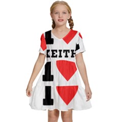 I Love Keith Kids  Short Sleeve Tiered Mini Dress by ilovewhateva