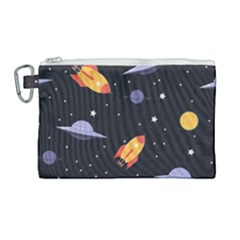 Cosmos Canvas Cosmetic Bag (large) by nateshop