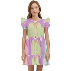 Happy 02 Kids  Winged Sleeve Dress by nateshop