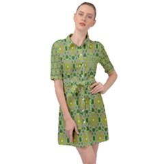 Leaf - 02 Belted Shirt Dress by nateshop