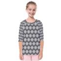 Abstract Knot Geometric Tile Pattern Kids  Quarter Sleeve Raglan Tee View1