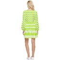 Chevron Pattern Gifts Tiered Long Sleeve Mini Dress View2