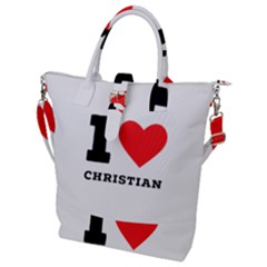 I Love Christian Buckle Top Tote Bag by ilovewhateva