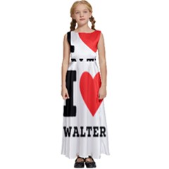 I Love Walter Kids  Satin Sleeveless Maxi Dress by ilovewhateva