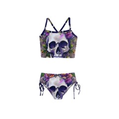 Cute Skulls And Bones Girls  Tankini Swimsuit by GardenOfOphir