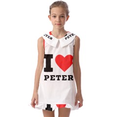 I Love Peter Kids  Pilgrim Collar Ruffle Hem Dress by ilovewhateva