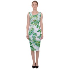 Leaves-37 Sleeveless Pencil Dress by nateshop