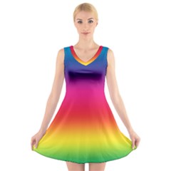 Spectrum V-neck Sleeveless Dress by nateshop