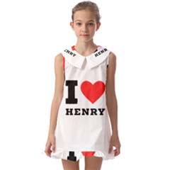 I Love Henry Kids  Pilgrim Collar Ruffle Hem Dress by ilovewhateva